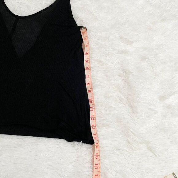 Women Free People V Neck Tank Top Black Small - Picture 6 of 9